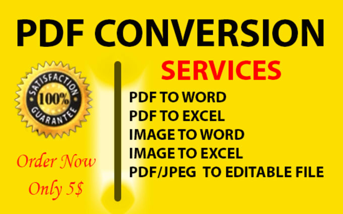 I do convert PDF to Word, Excel and retype your document - AnyTask.com