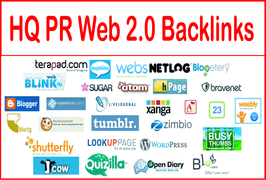 web 2.0 backlinks list