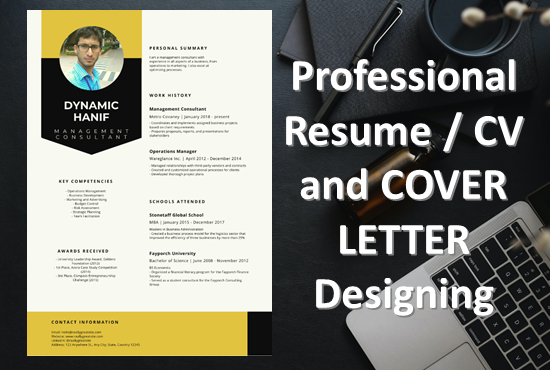 I will design Professional Executive Resume Template, Modern CV, Cover ...