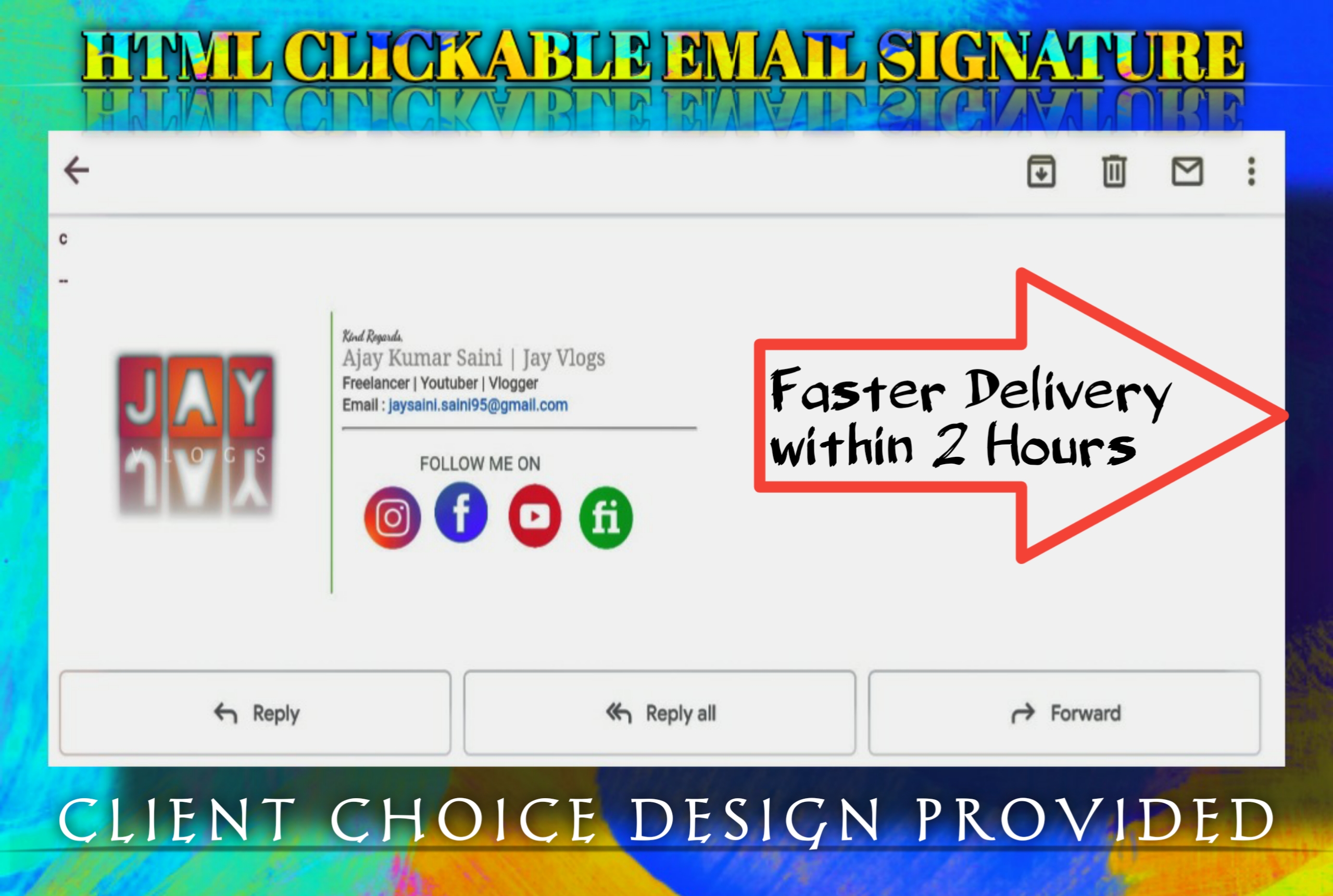 I will design professional clickable icon email signature in html ...