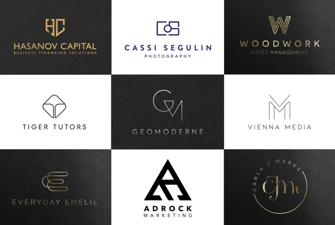 create modern minimalist and luxury logo design - AnyTask.com