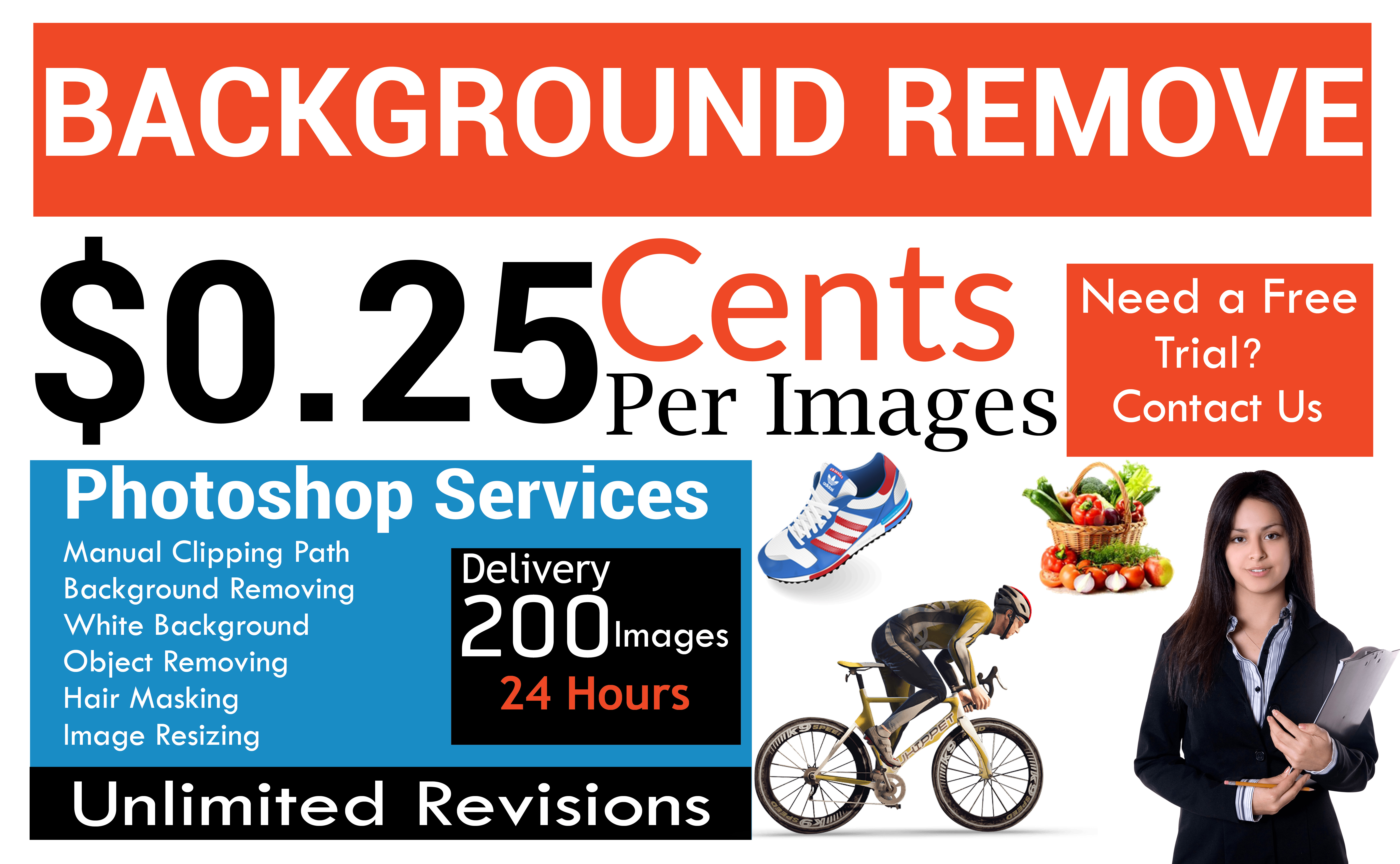 I will do 200 images background remove and clipping path within 24 hours -  