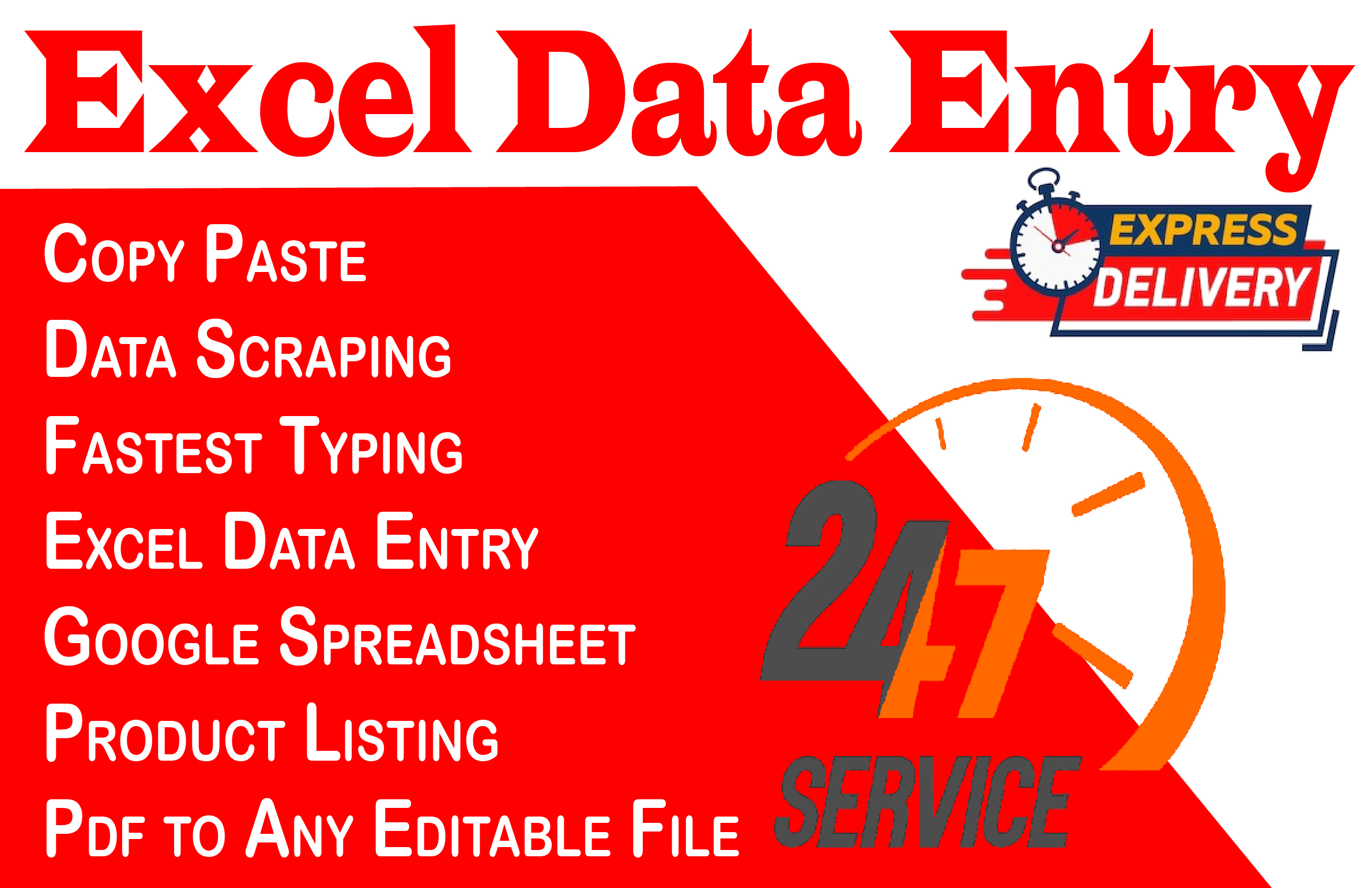 I will do excel or google spreadsheet data entry accurately and