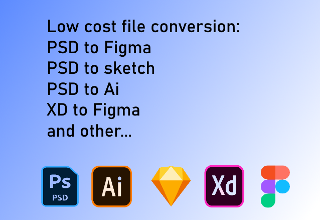Convert PSD to Sketch, XD, Figma, Illustrator - AnyTask.com