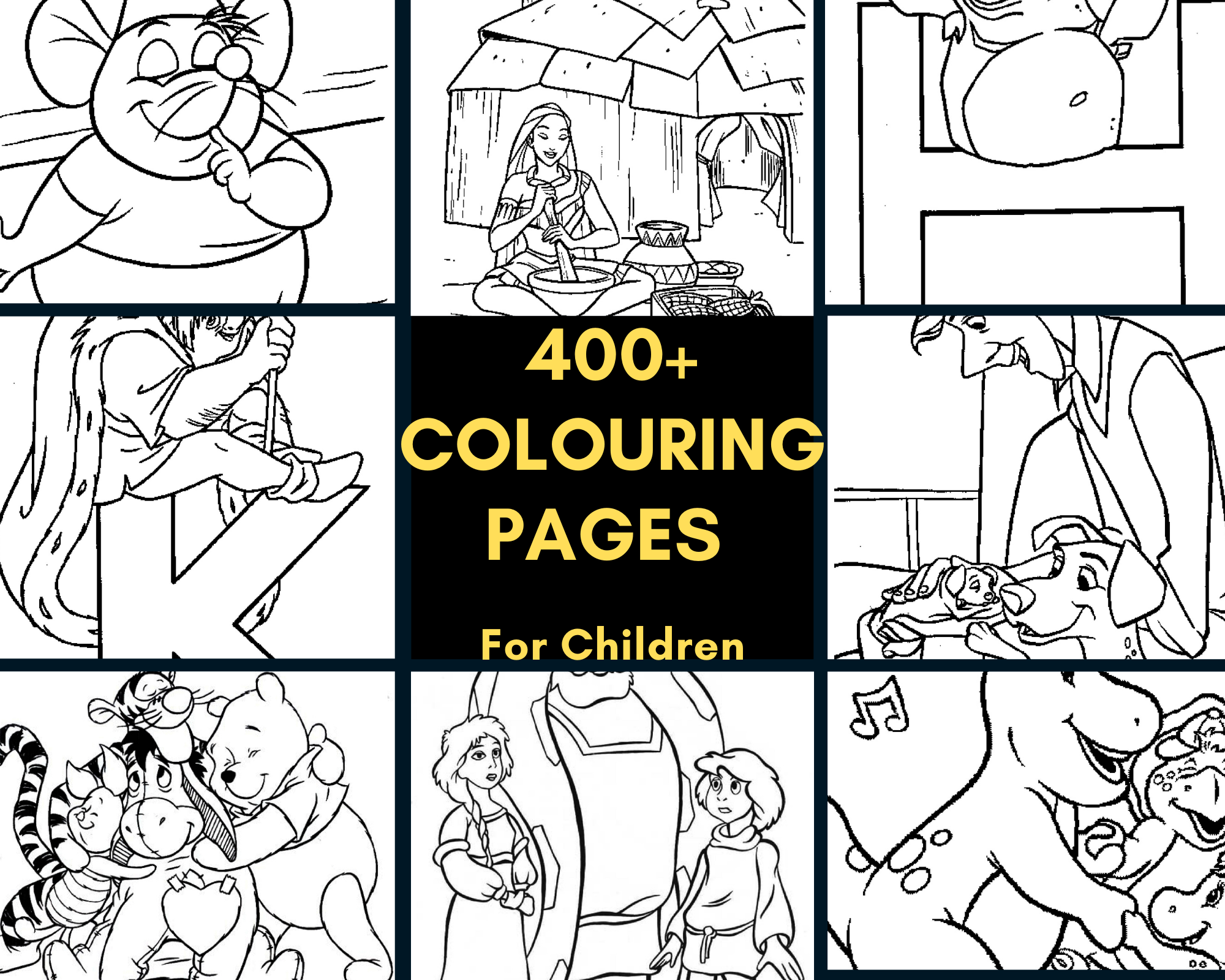 I will send 400+ colouring pages for kids, commercially allowed ...